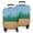 Blue Bigfoot And, variant on Dark Brown Bigfoot and Tree Pattern Luggage Cover Fashion Suitcase Cover Baggage Covers Fit 25-28 Inch Luggage (Go Travel)