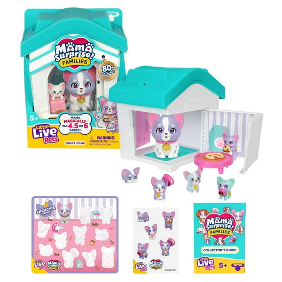 Little Live Pets Mama Surprise Families Playset with Collectible Babies and Mama Pup, over 80 to Collect, Ages 5 