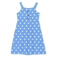 thumbnail image 4 of Maean Girls Sleeveless Dress Polka Dot Printed Summer Flowy Sundress Kids Crew Neck Dresses with Pockets, 4 of 7