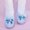 Blue, variant on Girls Shiny Glitter Bow Ballet Shoes Comfort Stretch Split Sole Cross Elastic Straps Dance Shoes Lightweight Slip On Gymnastics Training Slippers