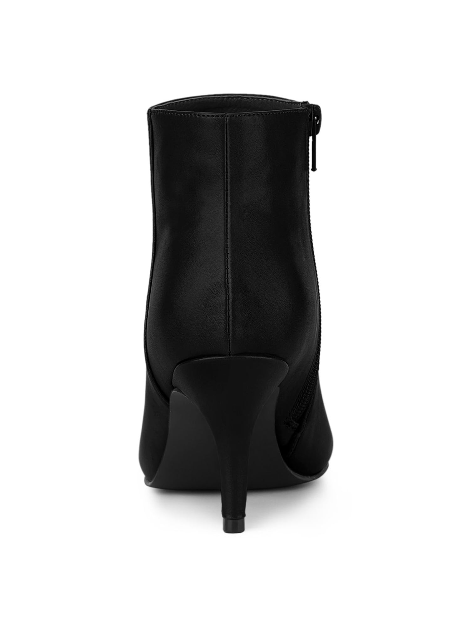 DARING DIVA Women's Pointed Toe Zipper Stiletto Heel Ankle Wrap Boots Black 7