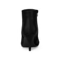 thumbnail image 3 of BLISSFUL STEP Women's Pointed Toe Zipper Stiletto Heels Ankle Boots Black 6, 3 of 8