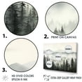 thumbnail image 3 of Designart "Misty Morning Forest Horizon In Grey I" Forest Canvas Wall Art, 3 of 7