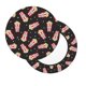 thumbnail image 2 of Disketp Popcorn Funda Redonda para Taburete, Funda de Cojín para Silla de Bar Suave y Elástica-12 inch, 2 of 7