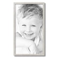 thumbnail image 2 of ArtToFrames 13" x 23" Bright Silver Picture Frame, 13x23 inch Silver Wood Poster Frame (WOM-4752), 2 of 8