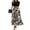 Khaki, variant on Moxiu Summer Dresses for Women Elegant High Waist Maxi Dress Flowy Ruffle Hem Casual Long Dress A-Line Floral Printrd Dress with Belt 2025 Black,M