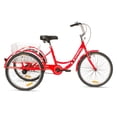 thumbnail image 2 of Bicicleta Urbana Rodada 24 Tricicleta con Canasta Rojo rojo, 2 of 10