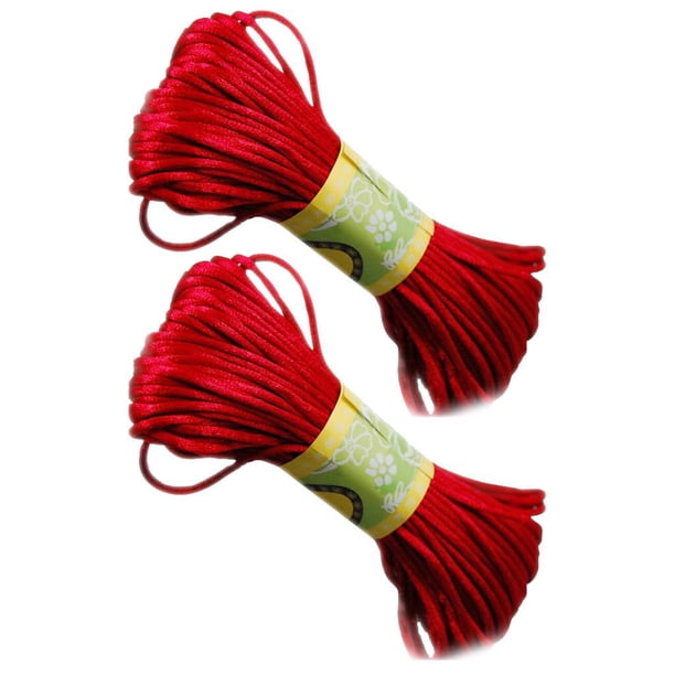2 piezas ,5 mm de espesor de macramé satinado para tejer cuerda Sting rojo