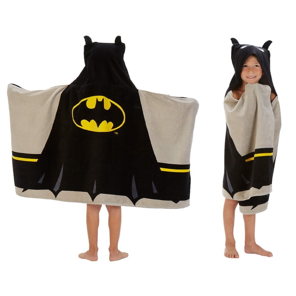 Toalla con capucha para niños de Batman, bañera/piscina/playa, algodón