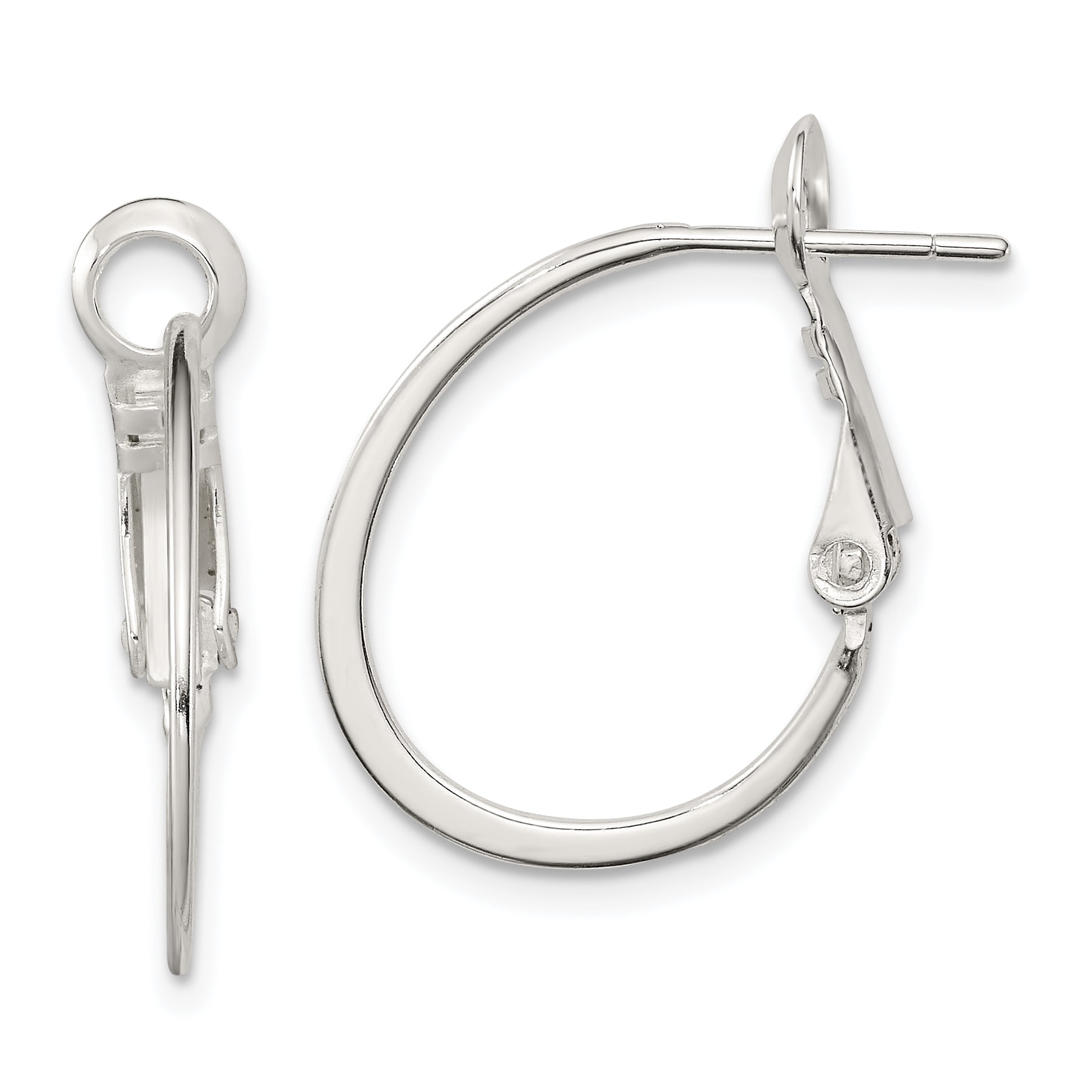 925 Sterling Silver Oval Hoop Earrings Ear Hoops Set Fine Jewelry For Women Gifts For Her