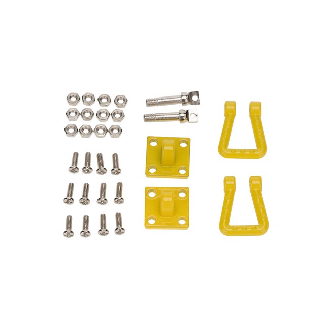 RC Winch Climber Capstan Repair Dispone de reparación Múltiples colores Metal regalos de cumpleaños Control remoto Reemplazo de automóvil para SCX10D90 Amarillo 2 piezas Jumpingount FN001749-02