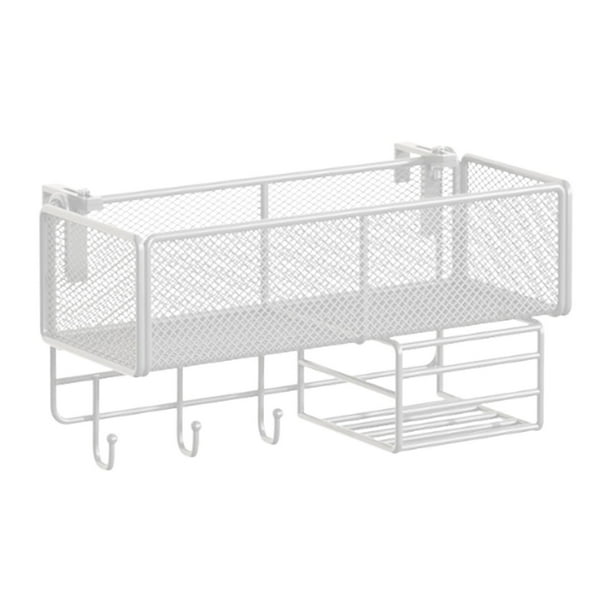 Cesta de almacenamiento colgante para mesita de noche sobre estante organizador Cesta de almacenamiento colgante para dormitorio Blanco B