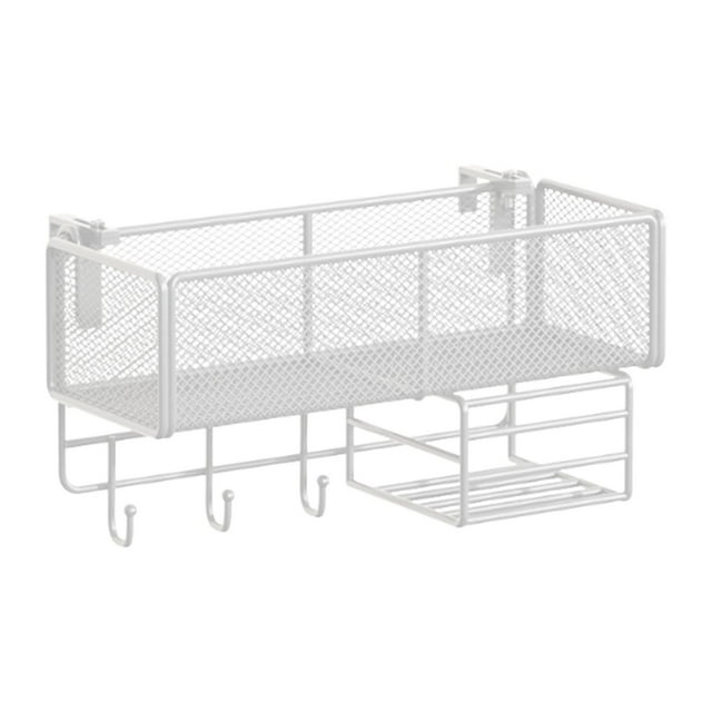 Estante de noche, cesta de almacenamiento para literas, organizador que ahorra espacio para la oficina y el hogar. Blanco B