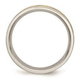 thumbnail image 2 of Stainless Steel Grooved Yellow IP-plated Ladies 6mm Brushed Band Size: 9; for Adults and Teens; for Women and Men, 2 of 6