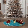 thumbnail image 5 of Daiia World Map With Landmarks Drawing Merry Christmas Tree Skirt , Xmas Large Lace-up Tree Skirt, Santa Snowflakes Rustic Home Decorations New Year Party Farmhouse Decor-36", 5 of 7