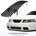 thumbnail image 3 of APS Compatible with Ford Mustang 2003-2004 SVT Cobra Lower Bumper Black Billet Front Grill Grille Insert F66029H, 3 of 7