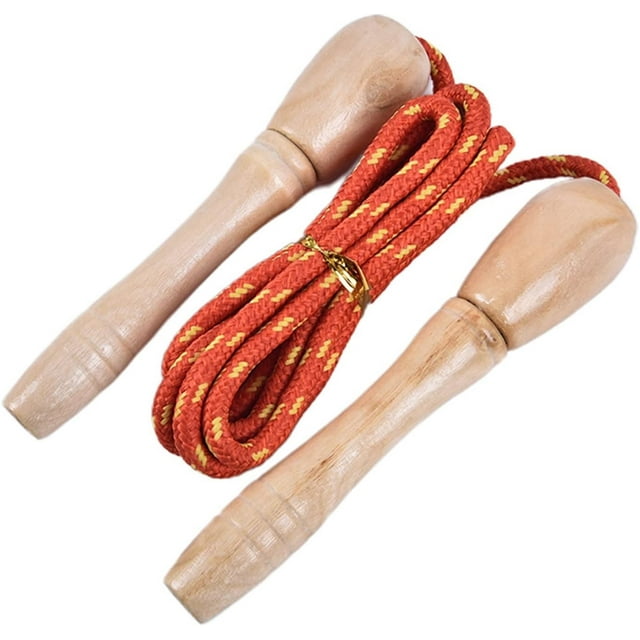 HUGFEGWE Jump Rope Wooden Handle Skipping Rope Sports Fitness Equipment Adult Wooden Handle Skipping Rope Sports Training CJB91-34503