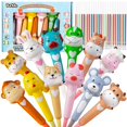 thumbnail image 1 of BUNMO Lindos bolígrafos – Bolígrafos divertidos blandos con agarre suave y 24 recambios coloridos – Regalos para preadolescentes – Lápices divertidos para niños – Personajes del zodiaco – Regalo para, 1 of 1