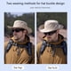 thumbnail image 4 of Sombrero de Exterior para Hombre, para Montañismo, Pesca, Sombra, Sombrero para El Sol, Sombrero de Pescador Transpirable., 4 of 7