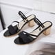 thumbnail image 4 of Amzcrzy Zapatos de mujer,Zapatos de mujer,Zapatillas de mujer, Zapatillas informales de verano para mujer, con punta redonda, tacón grueso, tacón medio, color liso Sandalias Mujer Zapatillas De Casa, 4 of 4