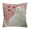 thumbnail image 2 of CaiYueKe Rabbit Pillow Cover Cute Animal Print Decorative Throw Pillowcase, Soft Plush Printed Design for Sofa Couch Bed Living Room, Cozy Farmhouse Home Decor Aesthetic Accent Pillow Cover, 2 of 7