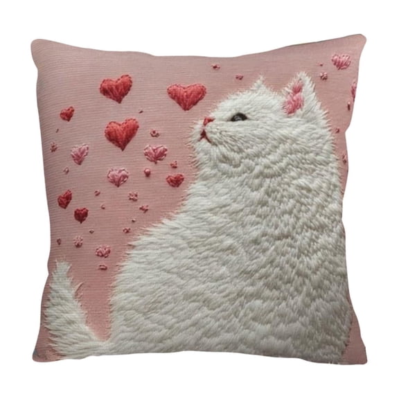 Uutvery Adorable Animal Print Pillow Cover, 18x18 Inch Charming Critter Designs on Soft Flock Fabric, Whimsical Decorative Accent for Enhancing Sofa and Living Room Ambiance