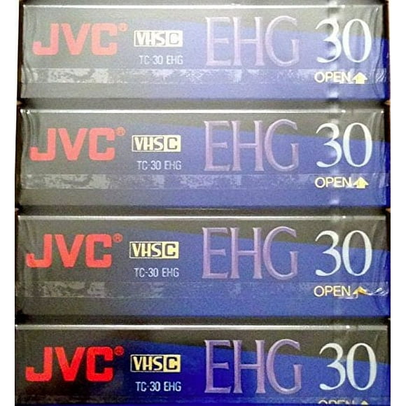 JVC EHG (Extra High Grade Compact) 30 VHS C 4 Pack