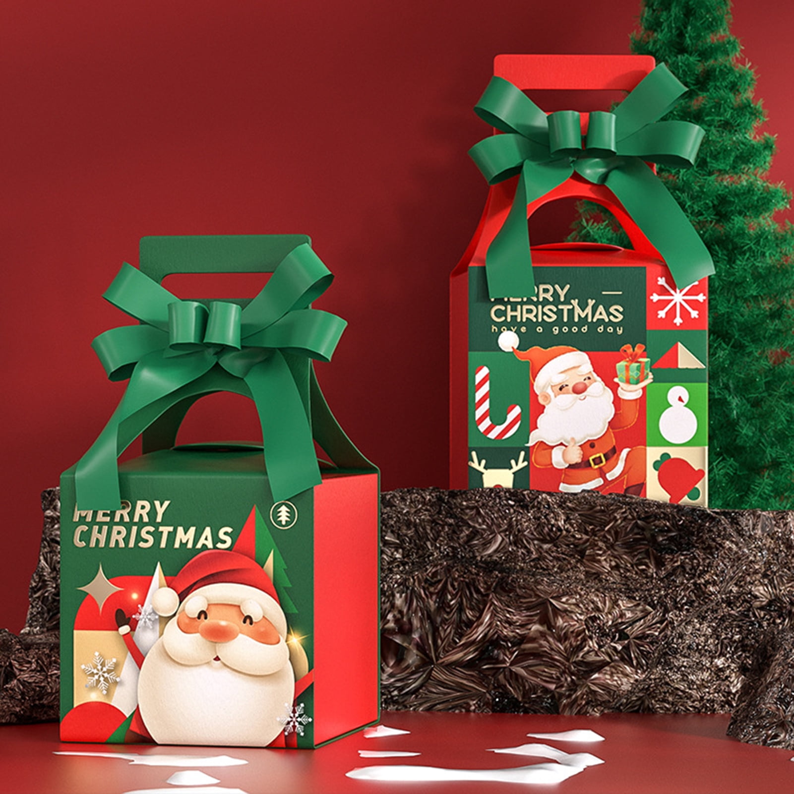 Grofry 5Pcs Gift Box Exquisite Pattern Reusable No Odor Bright Color Smooth  Edge Enhance Atmosphere White Cardboard Merry Christmas Eve Gift Packaging  Box Decor For Home - Walmart.com