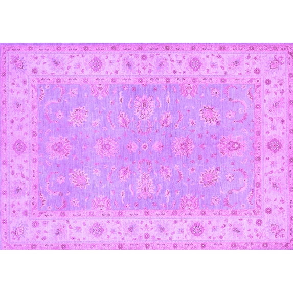 Ahgly Company Indoor Rectangle Oriental Purple Traditional Area Rugs, 2' x 3'