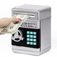 thumbnail image 1 of Caja fuerte infantil Piggy Bank Refasy para niñas con contraseña ATM plateada, 1 of 5