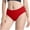 Red, variant on LYEAA Cotton Bikini Underwear Women Low Rise Cool Briefs Breathable Comfort Solid Daily Panties Fashionable Underpants Brown XL