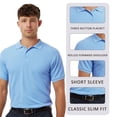 thumbnail image 3 of Allpro Men's Pique Polo Collar T-Shirt, 65/35 Polyester/Cotton Short Sleeve Solid Tee (Kelly-Green, 5XL), 3 of 6
