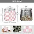 thumbnail image 2 of Yayeee Ashtray with Lid for Cigarette Smokeless Stainless Steel Home Ash Holder, Pink Checkered Heart, 2 of 7