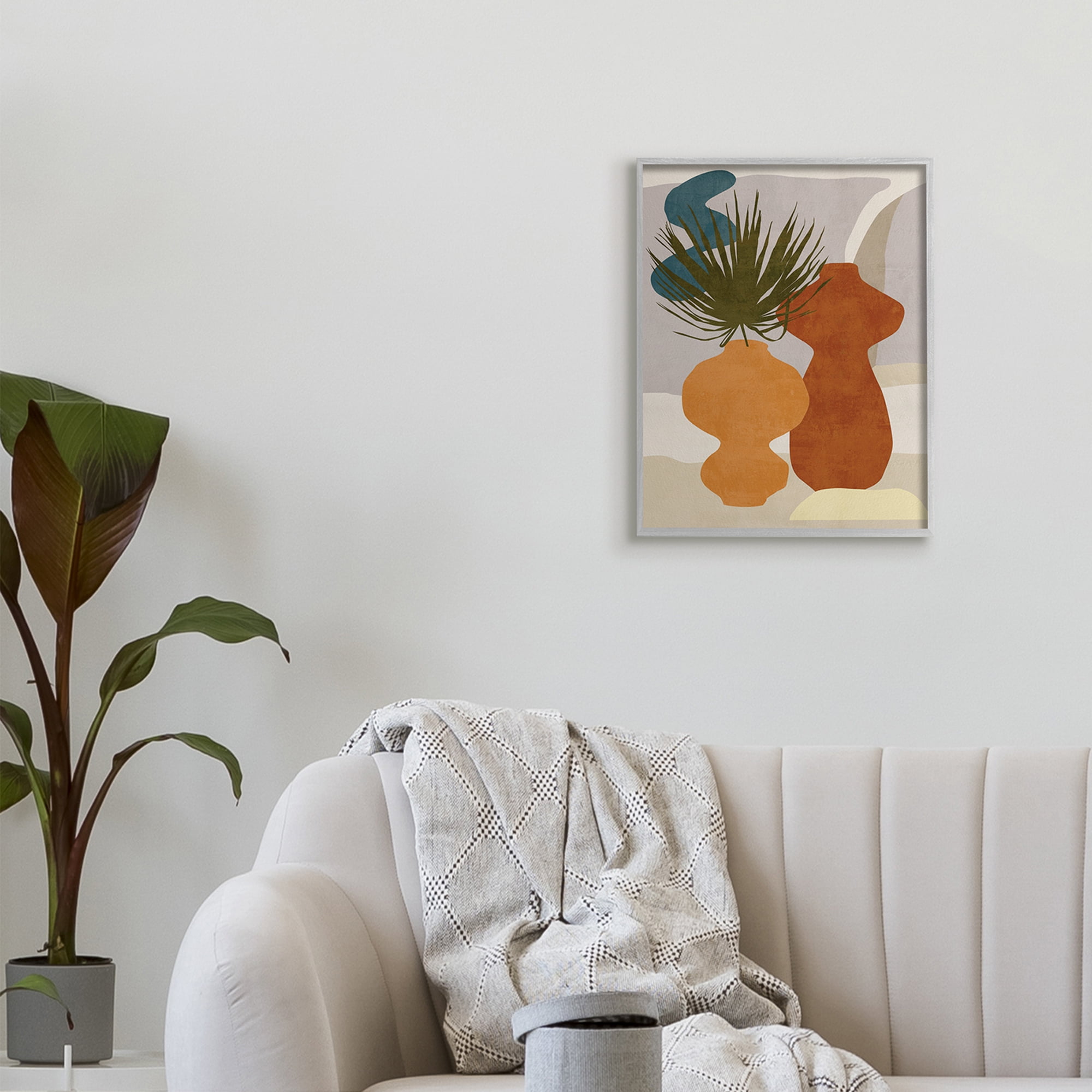 Stupell Industries Western Abstract Vases Brown Orange Green,16 x 20,Designed by Melissa Wang