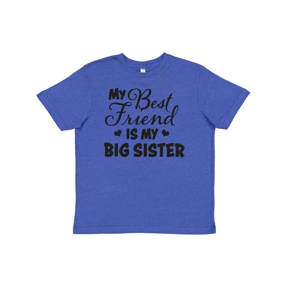 Inktastic My Best Friend is My Big Sister with Hearts Youth T-Shirt