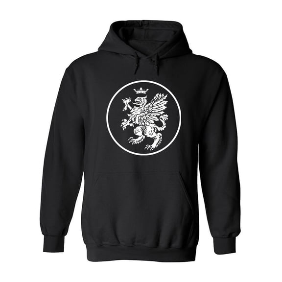 Griffin Emblem Hoodie Men - Men Hoodie, Black, 2XL