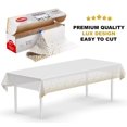 Premium Disposable Plastic Table Cloth Roll 54 x 100 Ft Waterproof