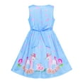 thumbnail image 2 of Girls Dress Blue Unicorn Flower Summer Sundress 7-8 Years, 2 of 8