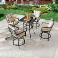 thumbnail image 2 of Patio Festival Fabric 5-Piece Outdoor Bistro Set in Beige & Black, 2 of 7