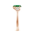 thumbnail image 3 of ANGARA Lab Grown Pear Shape Emerald Side Stone Engagement Ring with Diamonds for Women in 14K Rose Gold (Size-8x6mm) | May Birthstone, Anniversary, Jewelry Gift for Women | Lab-Grown Emerald Ring, 3 of 8