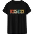 thumbnail image 1 of playera de manga corta con cuello redondo y estampado de oso para hombre Negro E M Negro E M Xishao ropa, 1 of 2