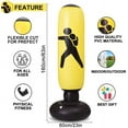 thumbnail image 2 of PANuYIN Punching Bag 63inch Free Standing Humanoid Pattern Inflatable Boxing Stand Big for Kids and Adults (Yellow, Air Pump), 2 of 5