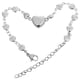 thumbnail image 1 of Pulsera de eslabones de corazón para mujer: cadena ajustable de acero inoxidable - Pulsera de eslabones con dije de corazón para uso diario en banquetes, 1 of 6