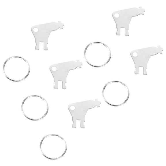 NUOLUX 5Pcs Paper Towel Dispenser Keys Metal White for Toilet Tissue Dispensers Unjamming