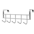 thumbnail image 2 of Acero inoxidable 5 ganchos sobre puerta percha ropa soporte estante organizador, 2 of 11