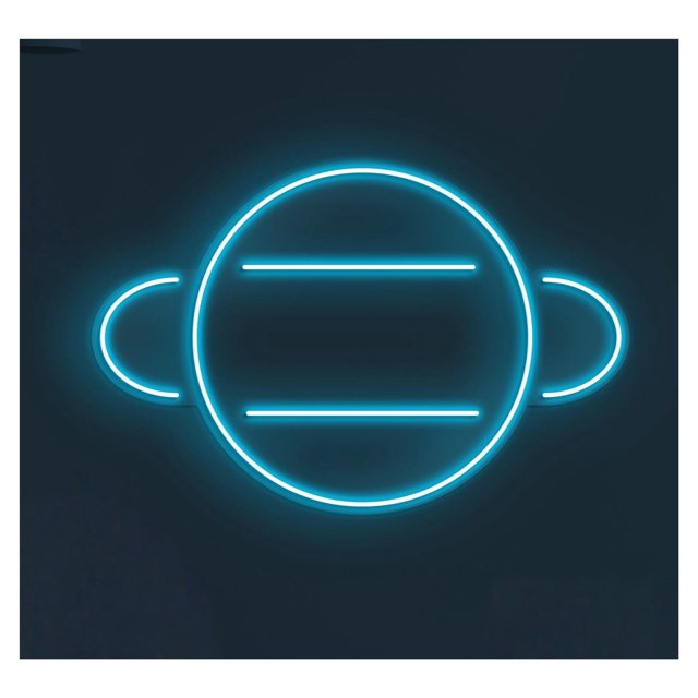 Letrero De Neón LED Planet Saturno Anillado, Luz Para Habitación Infantil, Espacio, Escaparate, , Entrada Comercial, 40cm