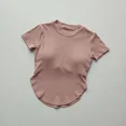 thumbnail image 2 of Traje de Yoga con cojín para el pecho de manga corta para mujer, Top deportivo que absorbe el sudor, secado rápido, absorción de humedad fina para ocio, 2 of 6