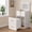 White, variant on Garvee 3 in 1 Vanity, Compact Vanity with 3 Drawers, Makeup Desk with Flip-up 3 Colors Lighting Mirror and Cushioned Stool, Small Vanities Nightstand Perfect for Bedroom White