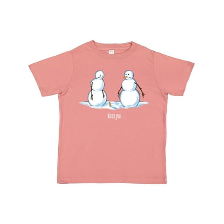 

Inktastic Bless You Sneezing Snowman Gift Toddler Boy or Toddler Girl T-Shirt