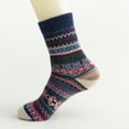 thumbnail image 3 of 5 Pairs Women's Vintage Style Thick Wool Warm Winter Crew Socks, 3 of 5